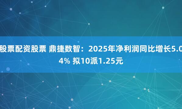 股票配资股票 鼎捷数智：2025年净利润同比增长5.04% 拟10派1.25元